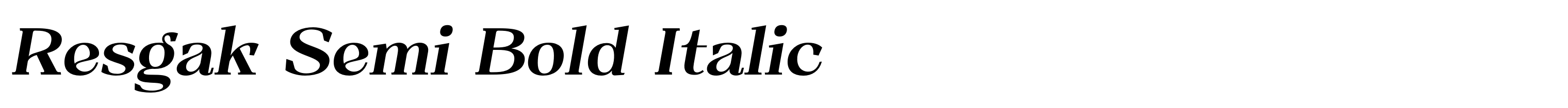 Resgak Semi Bold Italic